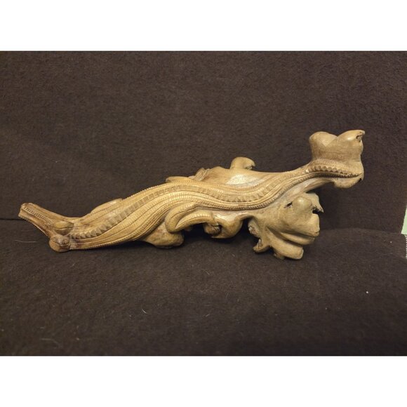 Vintage Driftwood Carved Alligator Wood - Picture 14 of 15